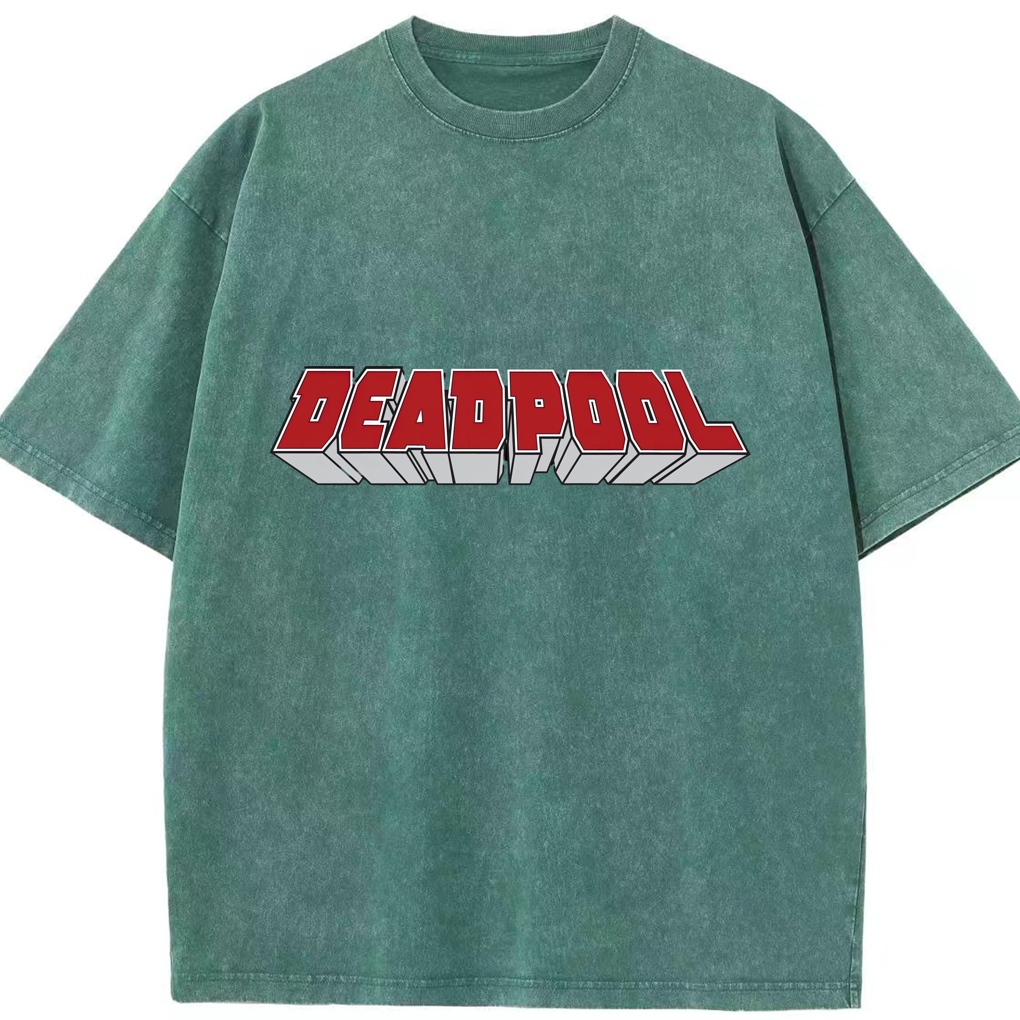 （画像用） Deadpool デッドプール 綿100% ヴィンテージ風 半袖Tシャツ（フロントプリント）